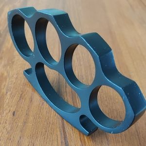 Belt Buckle Knuckles Solid Steel, Black Finish